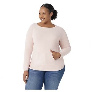 BAREFOOT DREAMS- CozyChic Ultra Lite Raglan Pullover- Dusty Pink- MEDIUM